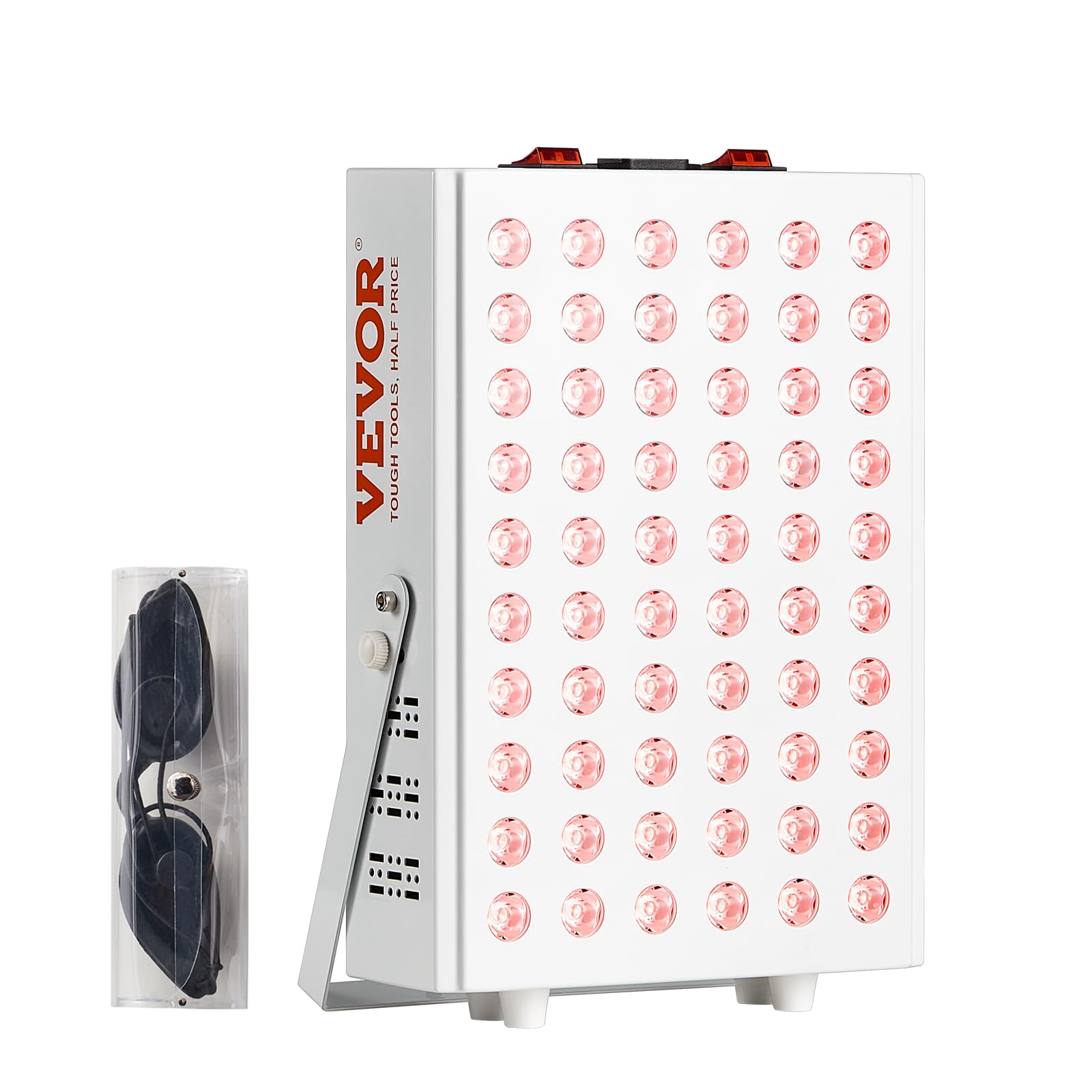 VEVOR Red Light Therapy for Body Face, 60 Dual-Chip LEDs, Red 660nm & Near Infrared 850nm Combo, High Power Red Light Therapy Panel for Recovery, Pain Relief, Wound Healing, Skin Health, 80W