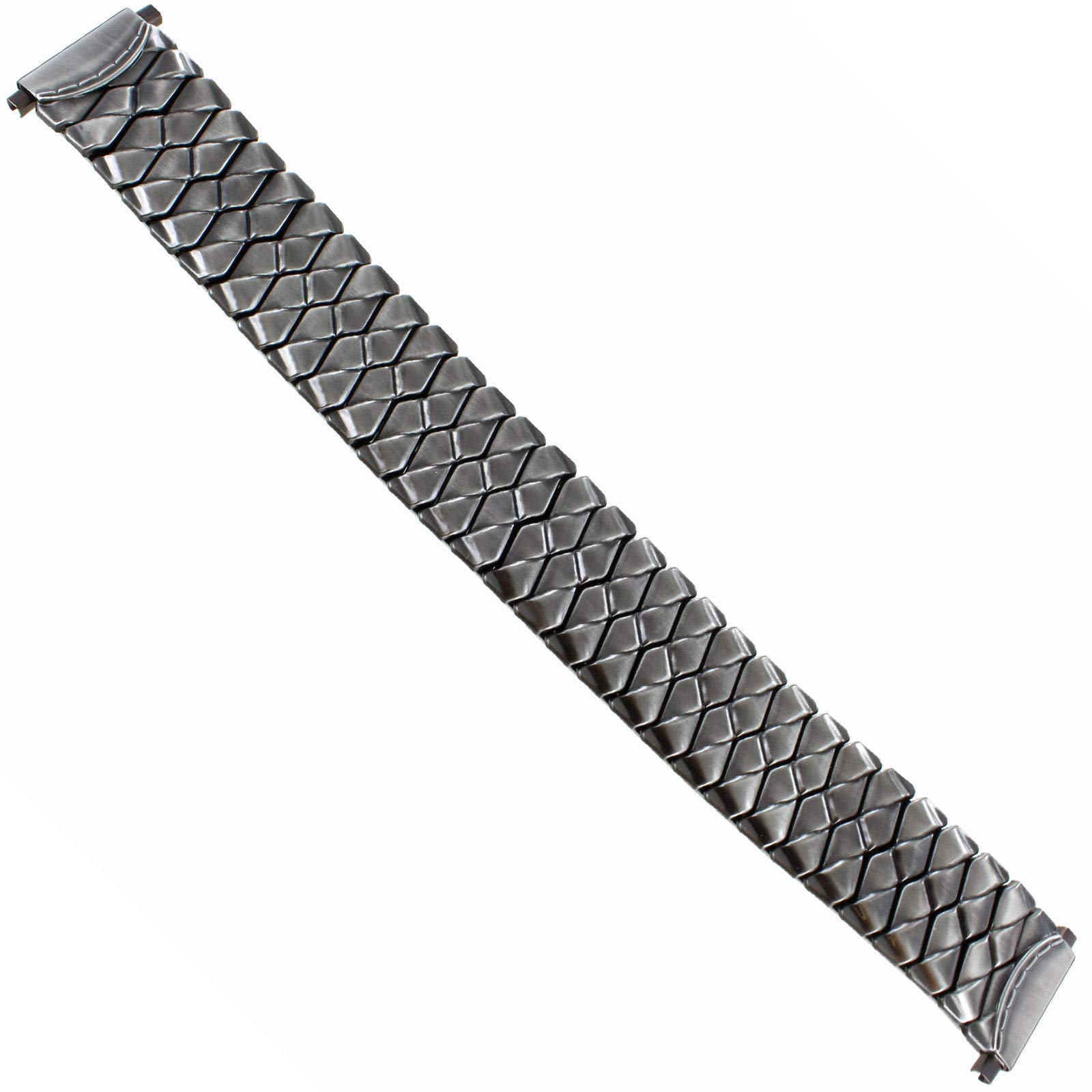 17-22mm Hirsch/Speidel Grey Stainless Steel Expansion Mens Watch Band 1281