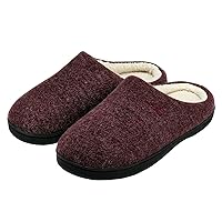 DL Womens Memory Foam Slippers, Cozy Slip on House Slippers for Women Indoor Outdoor, Comfy Women's Bedroom Slippers Warm Soft Flannel Lining Home Slippers Size 5-12 Purple Blue Pink Grey Navy Black