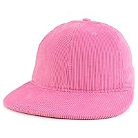 Trendy Apparel Shop 100% Cotton Corduroy Casual Flatbill Baseball Cap