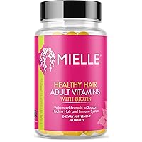 Miele Organics Adult Healthy Hair Formula Vitamins with Biotin,Capsule,Tablet, 60 Count