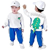 TONWHAR Unisex Baby Boy Girl Cute Animal Print Sweatshirt&Pant Clothing Set Toddlers Cotton Outfits Set for Spring Autumn