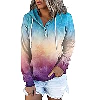 Btbdydh Outfits for Women Sweatshirt for Women Casual Fashion Tops Solid Color Long Sleeve Pullover Hoodies Button Down Collar Sweatshirts
