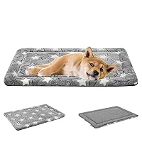 EMPSIGN Dog Bed Mat Dog Crate Pad Reversible (Cool & Warm), Machine Washable Dog Crate Mat, Kennel Pad for Dog Sleeping Mattress for Large Medium Small Dogs, Grey