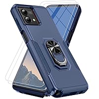 for Motorola Moto G Stylus 5G 2023 Case[Not for 2022 Version] with 2X Screen Protector,[Military Grade] Shockproof Magnetic Kickstand Phone Case for Moto G Stylus 5G 2023(Blue)
