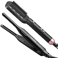 Wavytalk Ionic Hair Straightener Brush and Pencil Flat Iron Black