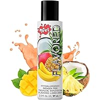 Wet Tropical Explosion Flavored Tasty Lube 3 Fl Oz, Premium Personal Lubricant, for Men, Women and Couples, Ideal for Foreplay, Paraben Free, Gluten Free, Stain Free, Sugar Free