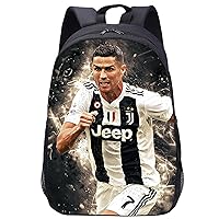 Cristiano Ronaldo Lightweight Bookbag,CR7 Casual Waterproof Daypack Graphic Large Travel Knapsack
