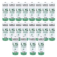 [20 Pack] 3.6V LS17500 Lithium Battery for SAFT LS17500 LS 17500 Battery for CNC Machine Tools, 3600mAh