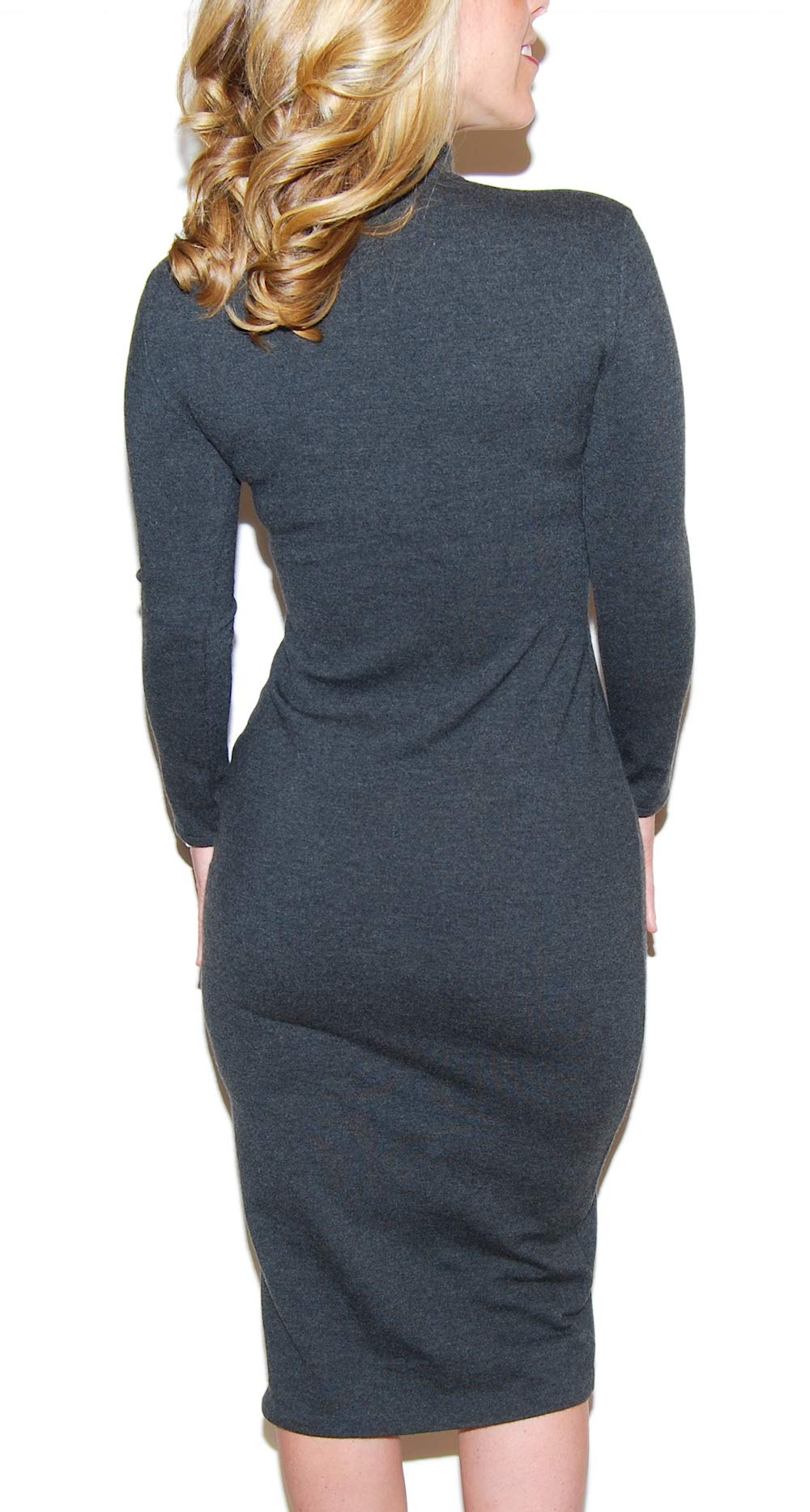 Ralph Lauren Collection Purple Label Womens Cashmere Sweater Dress Italy Gray