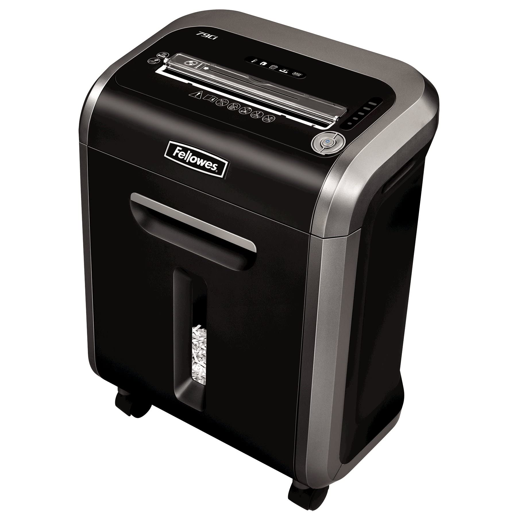 Fellowes ‎Powershred 79Ci 16-Sheet 100% Jam-Proof Crosscut Paper Shredder for Office and Home, Black/Dark Silver 3227919