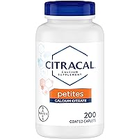 Citracal Calcium Citrate + D3 Petites Tablets - 200 ct, Pack of 3