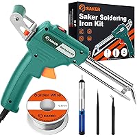 Saker Soldering Iron Kit,60W 110V Corded Electric Welding Gun with Welding Wire,One-handed Operation for Soldering Circuit Boards,Electrical Maintenance,Computers and DIY