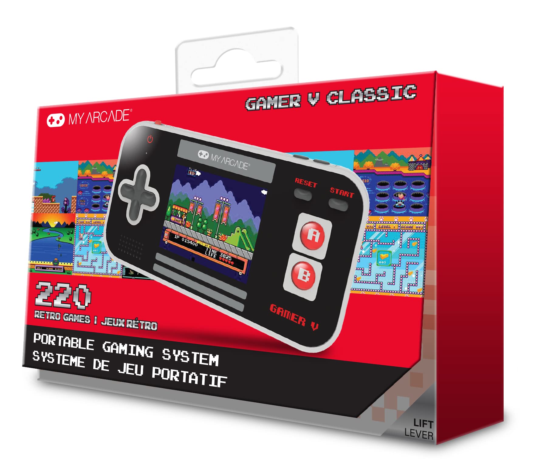 My Arcade Gamer V Classic-Red: Portable Gaming System with 220 Games, 2.5