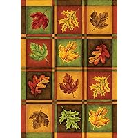 100543 Fall Leaves Fall Flag 28x40 Inch Double Sided for Outdoor Leaves House Yard Decoration