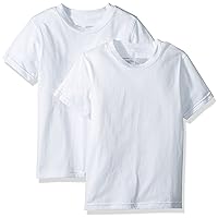 Calvin Klein Boys' Kids Crewneck Undershirt T-Shirt, 2 Pack