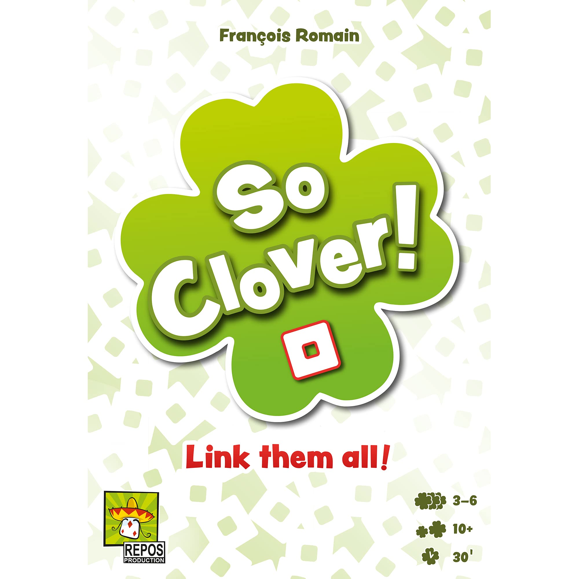 So Clover! Board Game | Party| Cooperative Word Association| Family Game for Adults and Kids | Ages 10 and up | 3-6 Players | Average Playtime 30 Minutes | Made by Repos Production