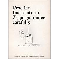1967 Zippo: Read The Fine Print, Zippo Print Ad