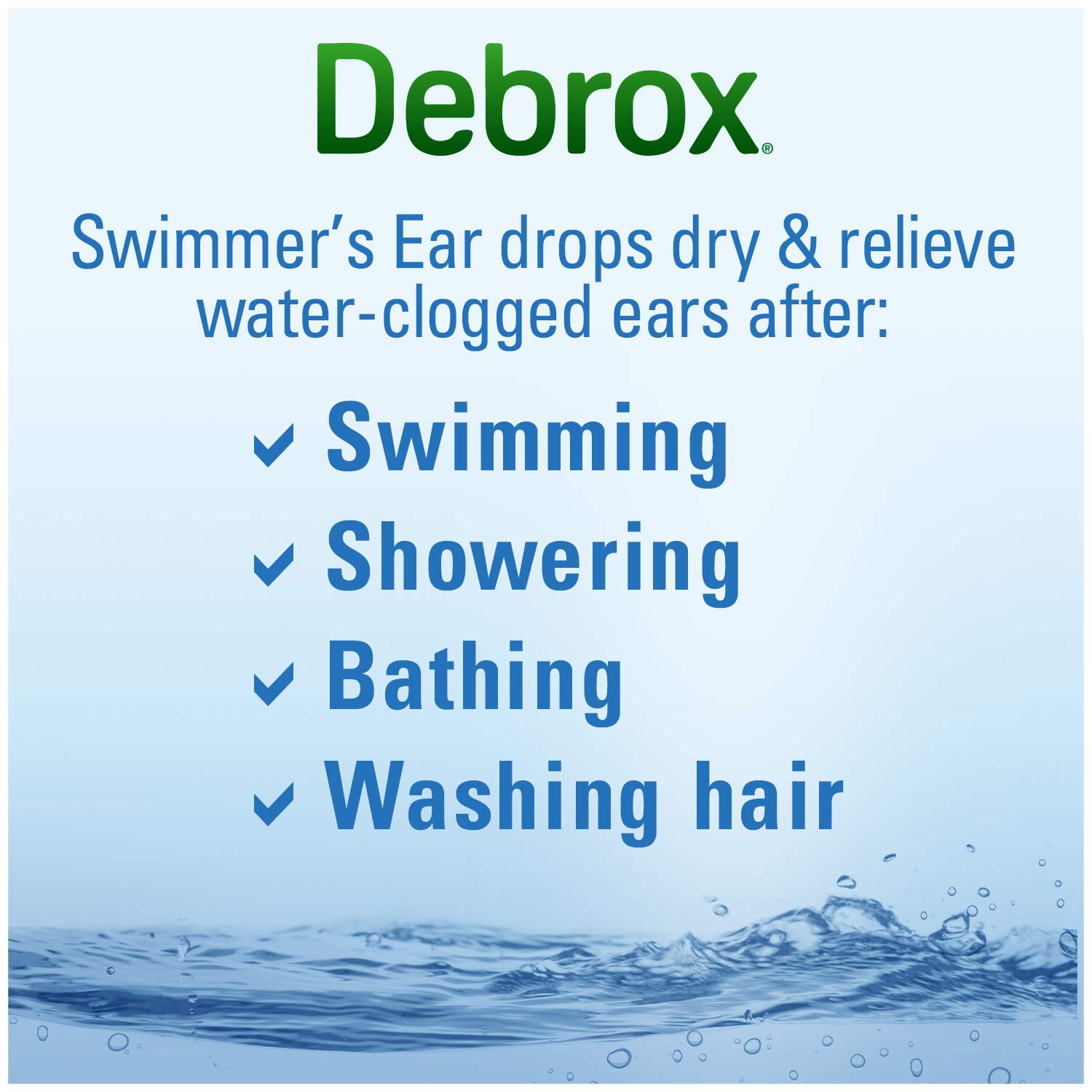 Debrox Swimmer's Ear Drying Drops for Adults & Kids, 1 Fl Oz (Pack of 1)