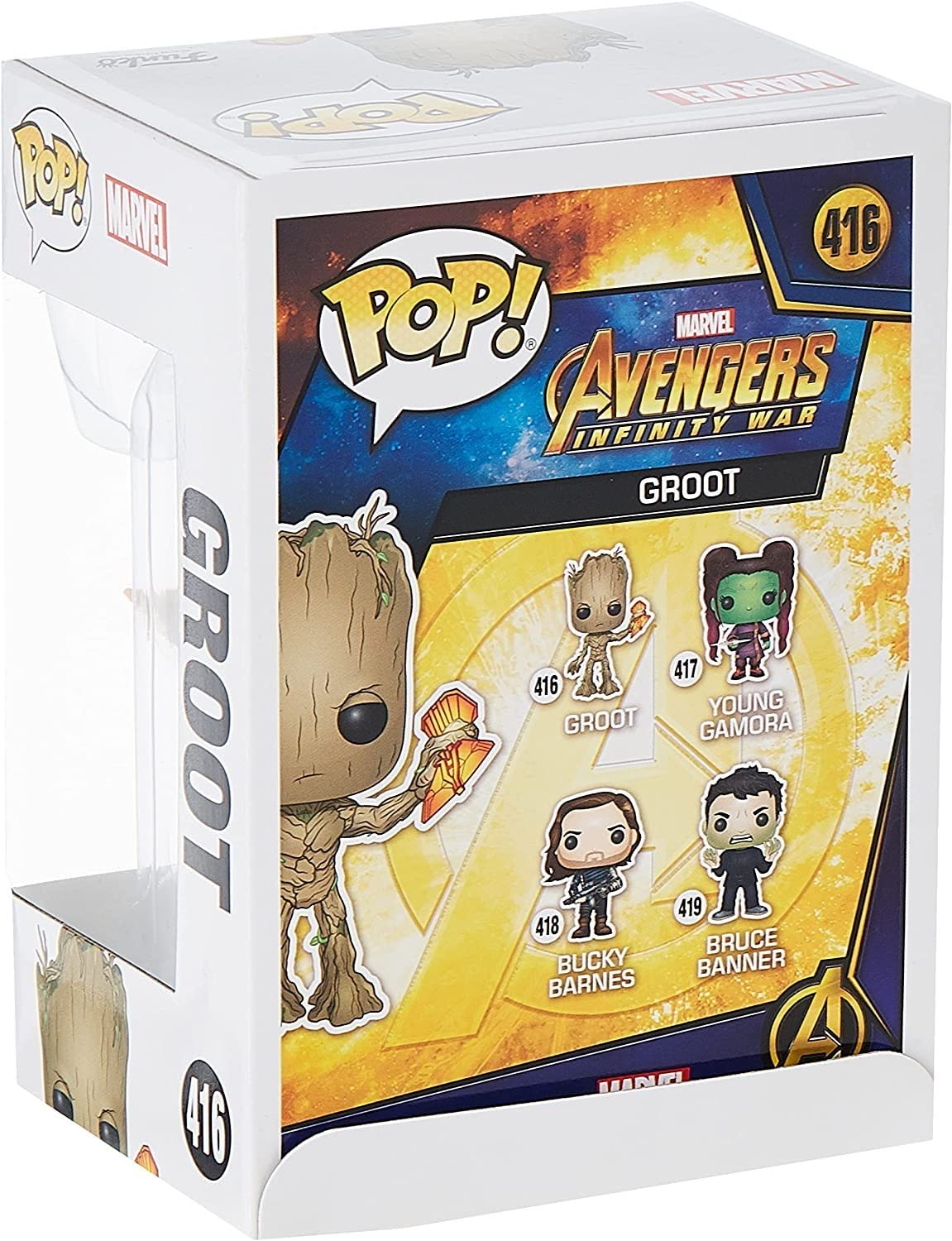 Funko POP! Marvel: Avengers Infinity War - Groot with Stormbreaker -,Multicolor, Standard