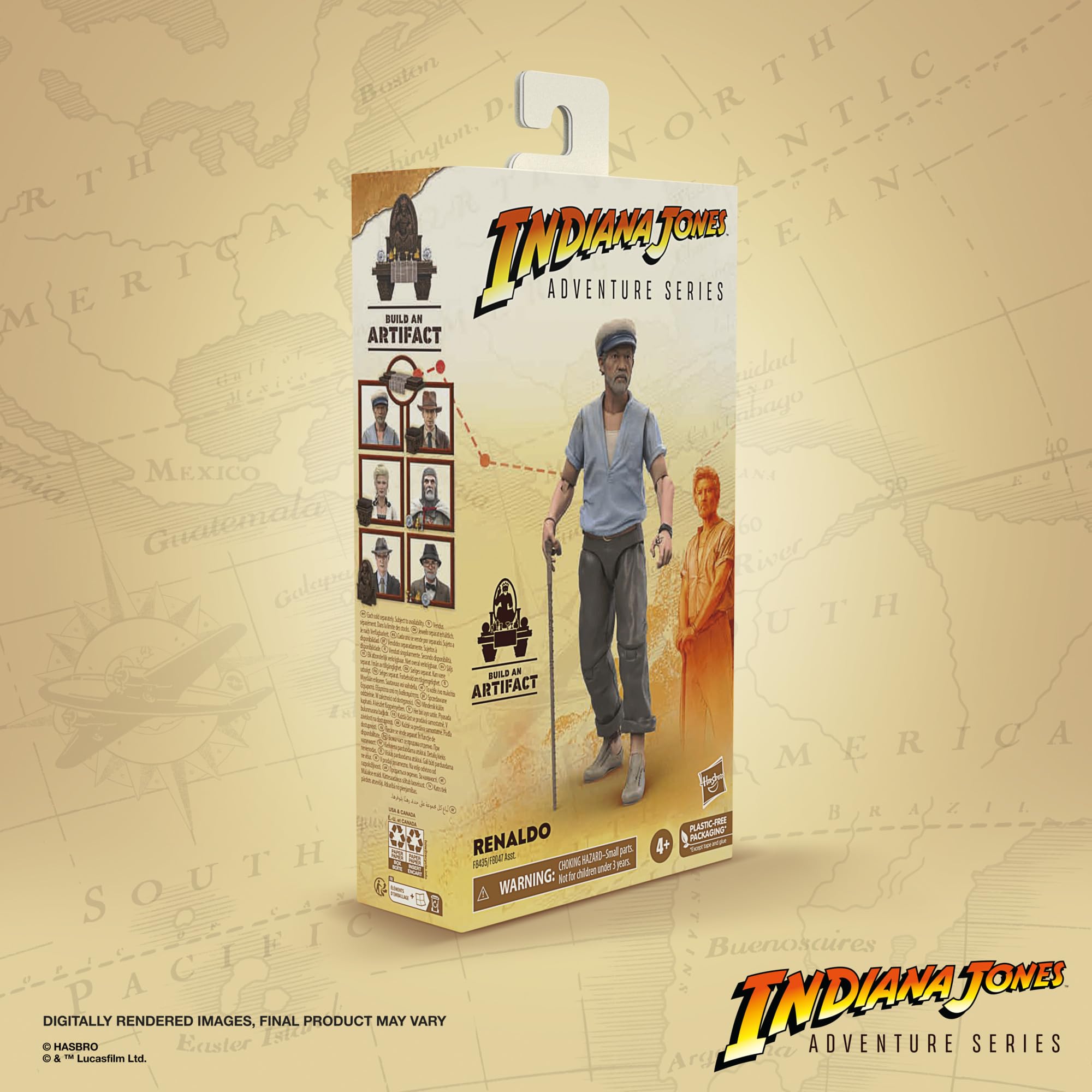 Indiana Jones and the Dial of Destiny Adventure Series Renaldo Action Figure, 6-inch Indiana Jones Action Figures, Toys for Kids Ages 4 and up