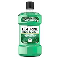 Listerine Freshburst Antiseptic Mouthwash for Bad Breath, Kills 99% of Germs That Cause Bad Breath & Fight Plaque & Gingivitis, ADA Accepted Mouthwash, Spearmint, 1 L