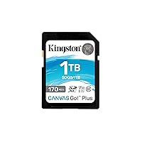 Kingston 1TB Canvas Go Plus SDXC Card | Up to 170MB/s | Class 10, UHS-I, U3, V30 | SDG3/1TB