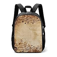 Vintage Old Music Sheet Laptop Backpack Cute Lightweight Backpacks Travel Daypack