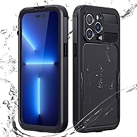 iPhone 14 Pro Case Waterproof, Dropproof Shockproof IP68 Waterproof Case with Built-in Screen Protector Full Body Rugged Heavy Duty Case for iPhone 14 Pro 6.1 inch (Black)
