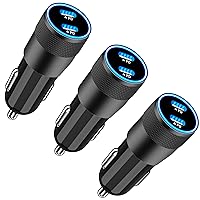 USB-C Car Charger Adapter, KYOHAYA 3Pack 72W Dual PD Power Cigarette Lighter Type-C Car Charger Fast Charging for iPhone 15/15 Pro/15 Pro Max/14/13/12/11/XS/XR/X/8/iPad, Galaxy S23/S22/S21, Pixel, LG