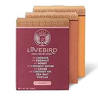Lovebird Gluten Free Cereal Variety 3 Pack - Organic Grain Free Cereals Paleo AIP Dairy Free Keto Friendly No Refined Sugar Healthy Snacks for Kids, Adults - Cacao, Honey, Cinnamon