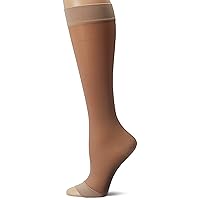 Truform Compression 15-20 mmHg Sheer Knee High Open Toe Stockings Nude, Large, 2 Count