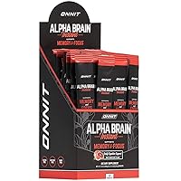 Alpha Brain Instant - Ruby Grapefruit Flavor - Nootropic Brain Booster Memory Supplement - Brain Support for Focus, Energy & Clarity - Alpha GPC Choline, Cats Claw, L-Theanine, Bacopa - 30ct