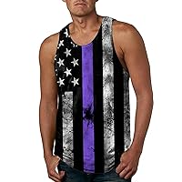 Tank Tops for Men 4th of July Patriotic American Flag Graphic Bodybuilding Muscle Shirts Sleeveless Quick Dry Singlet