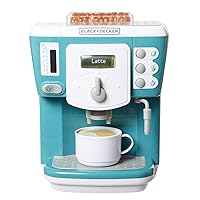 Black + Decker Junior Coffee Maker Role Play Pretend Kitchen Appliance for Kids with Realistic Action, Light and Sound - Plus Toy Coffee Mug for Imaginary Brewing Fun