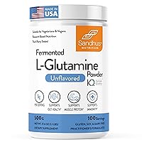 Sandhu's L-Glutamine Amino Acid Supplement for Gut Health, Made in USA L Glutamine, Non-GMO, Muscle Support 100 Servings