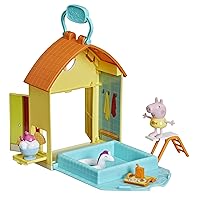 Peppa’s Adventures Peppa’s Swimming Pool Playset Preschool Toy, Includes 1 Figure and 4 Accessories, Ages 3 and Up