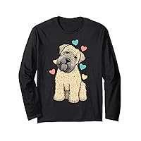 I Love My Soft Coated Wheaten Terrier Dog Valentines Heart Long Sleeve T-Shirt