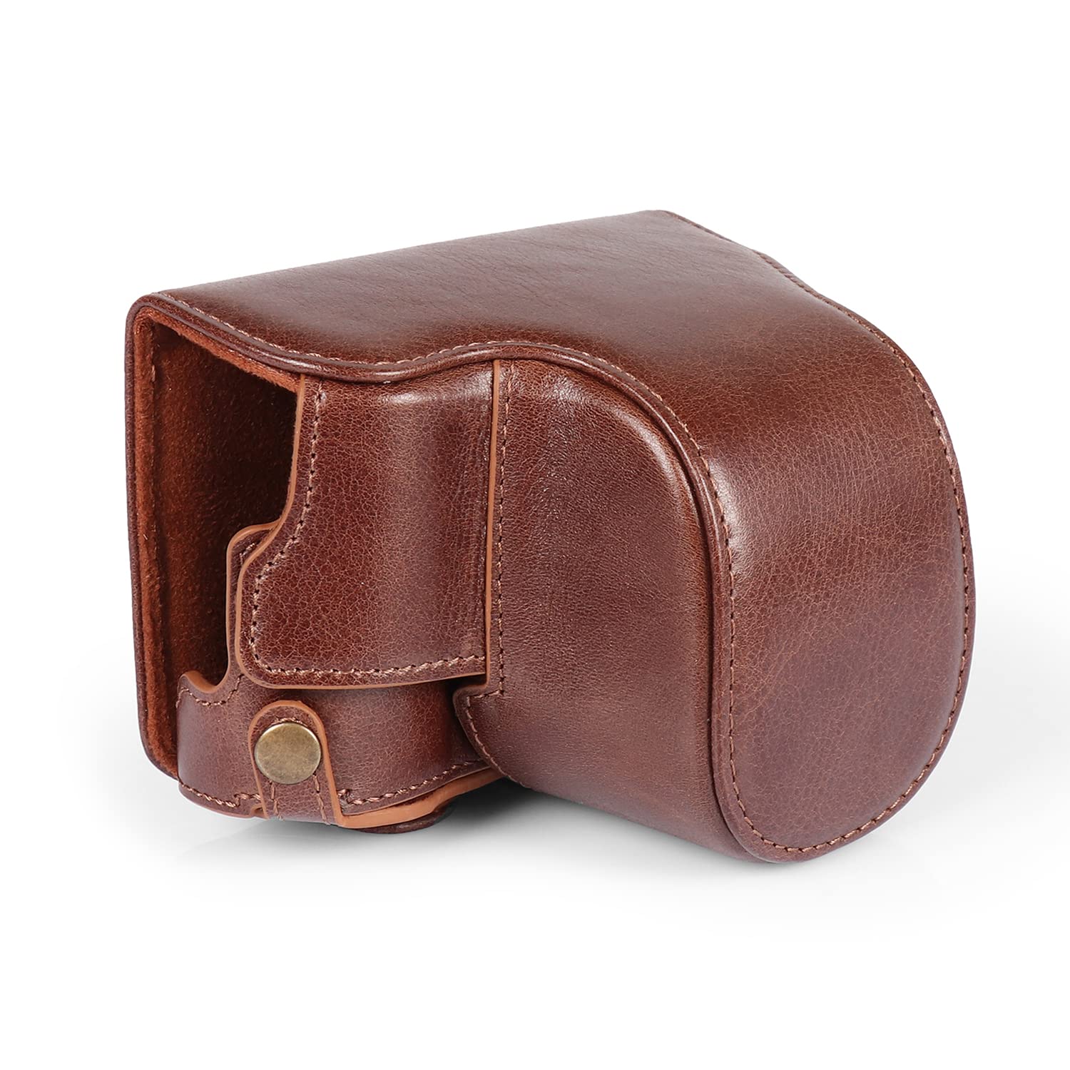 MegaGear MG1606 Ever Ready Genuine Leather Camera Case Compatible with Leica D-Lux 7 - Brown, One Size