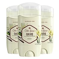 Old Spice Aluminum Free Deodorant for Men, 48 Hr Odor Protection, Oasis with Vanilla, 3oz (Pack of 3)