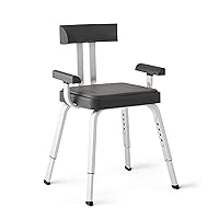 MDSMOMCHAIRGH MDSMOMCHAIRG Momentum Shower Chair, Premium Bath Chair with Non-Slip Feet, Medical Shower Seats for Adults, Gray