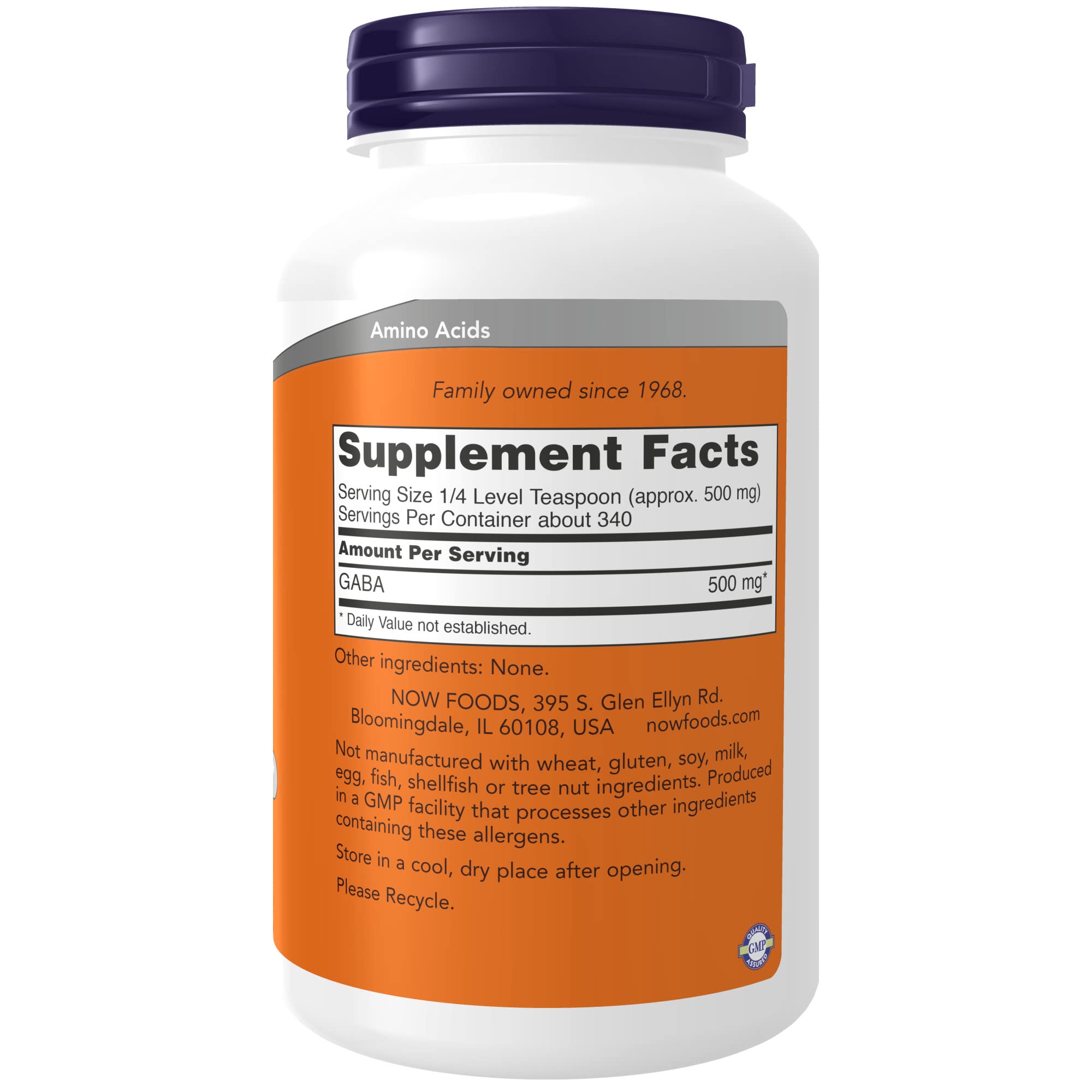 NOW Supplements, GABA (Gamma-Aminobutyric Acid) Powder, Neurotransmitter Support*, 6-Ounce (Pack of 2)