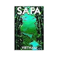 ARAasb Art Poster 96291 Vietnam Sapa, Vietnam Asia Travel Poster Canvas Print Poster Canvas Painting Wall Art Poster for Bedroom Living Room Decor 12x18inch(30x45cm) Unframe-style-2