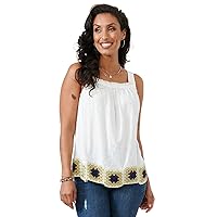 Democracy Women's Crochet Hem Tank Top