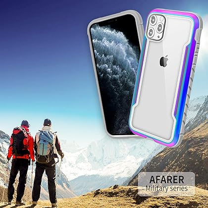 iPhone X XS Case Double Series Military Grade Drop Protection Hybrid Heavy Duty Extreme Protection Clear Sturdy Metal Bumper Case Support Wireless Charging for iPhone X XS 5.8