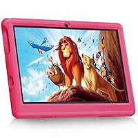 Kids Tablet 10 Inch Android 10 Tablet for Kids, 2GB RAM+32GB ROM, Kids Parental Control Tablet, Educational Games, Dual Camera, Kids Tablet with Case (Pink)