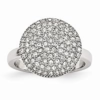 Stainless Steel Polished With Preciosa Crystal Circle Ring Jewelry Gifts for Women - Ring Size Options: 10 6 7 8 9