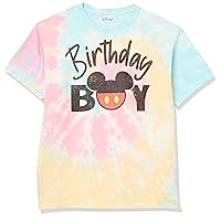 Disney Characters Birthday Mouse Ears Young Men's Short Sleeve Tee Shirt