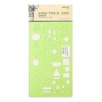 Rapidesign Electrical and Electronic Template, 1 Each (R315),Green