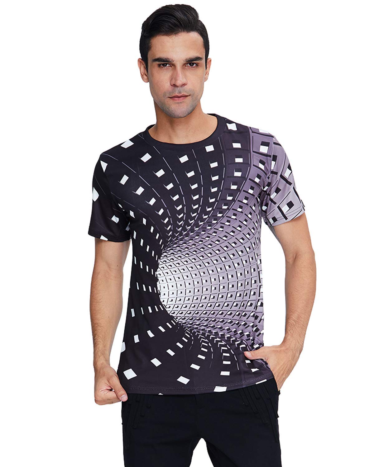 Fanient Unisex Fashion 3D Print T-Shirts Funny Graphics Pattern Crewneck Short Sleeve Tees for Mens Womens